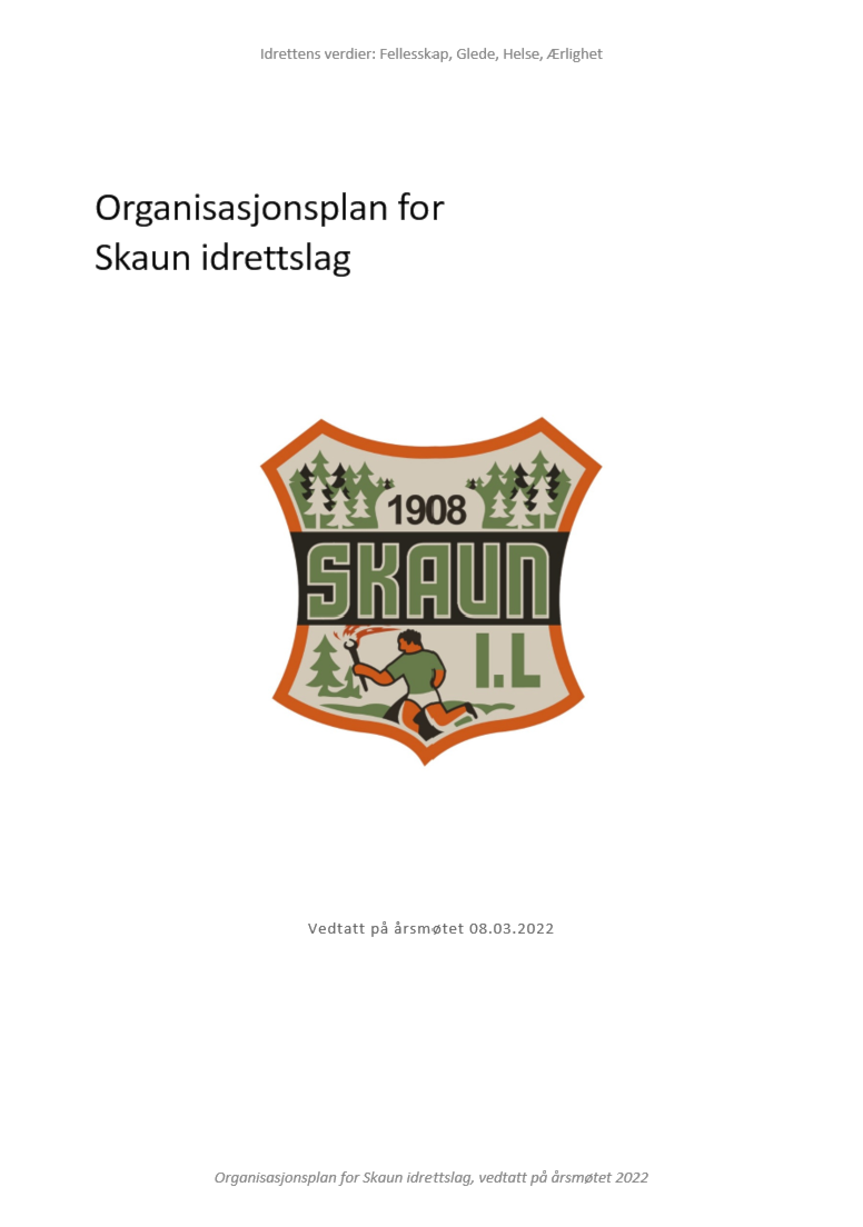 Ny organisasjonsplan for Skaun IL